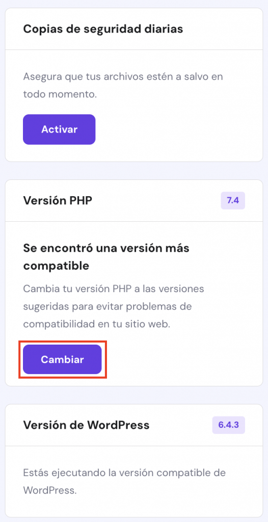 Problemas de compatibilidad PHP y cómo resolverlos en tu hosting 1 Cómo actualizar PHP en WordPress + recomendaciones seguras